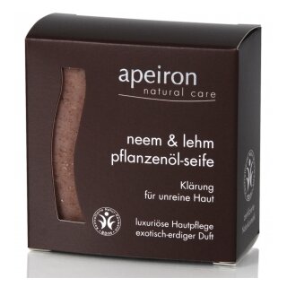 Apeiron Neem & Lehm Pflanzen-öl Seife 100g