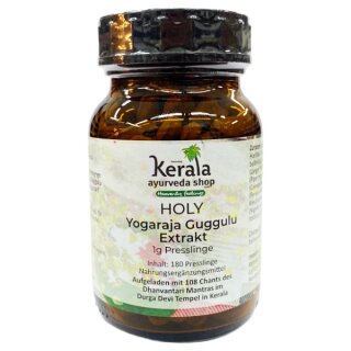 Holy Yogaraja Guggulu 1g, Extrakt  180  Hohes Potenzial Presslinge
